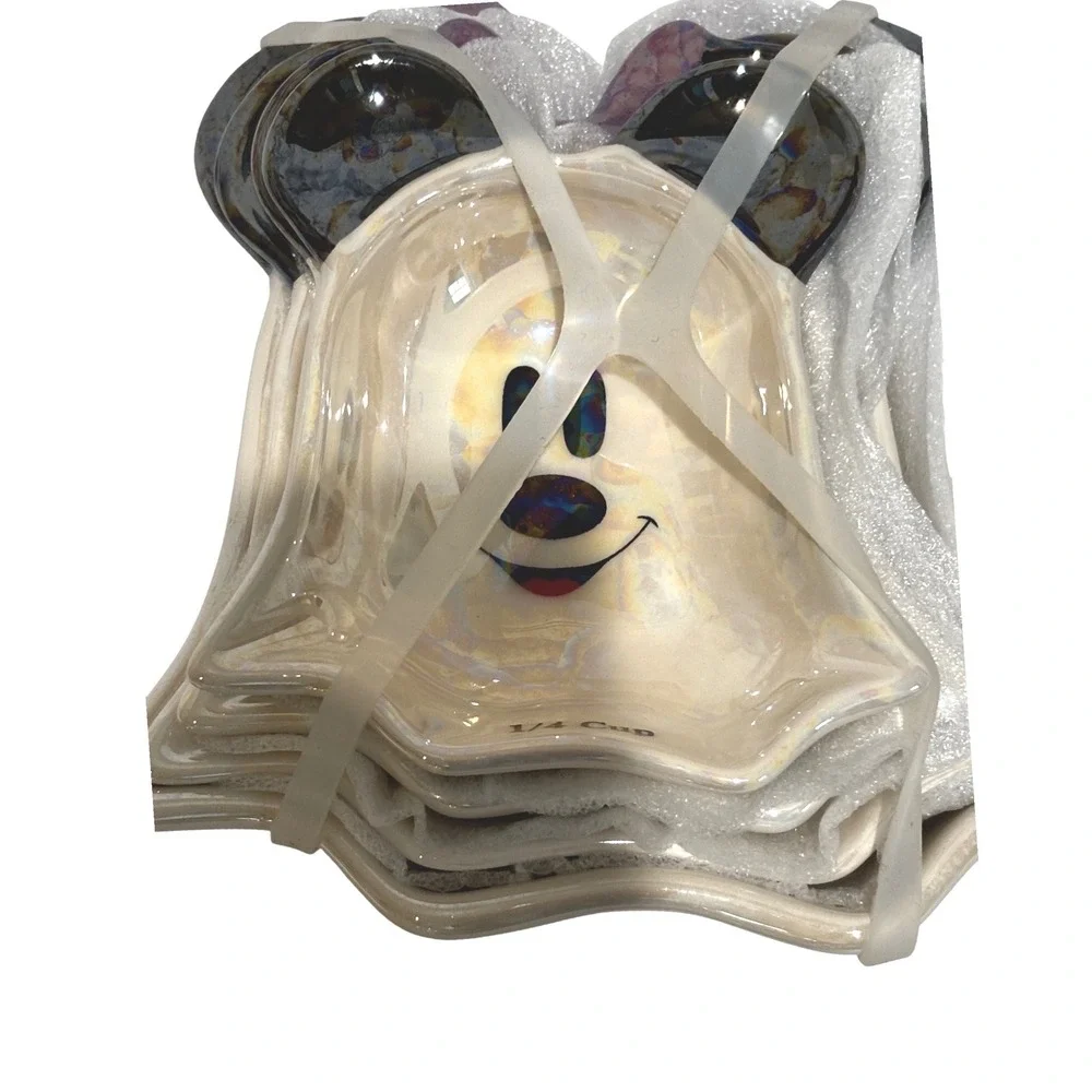 New Disney Mickey & Minnie Mouse‎ Ghost Iridescent Measuring Cup Set 4pc Collect